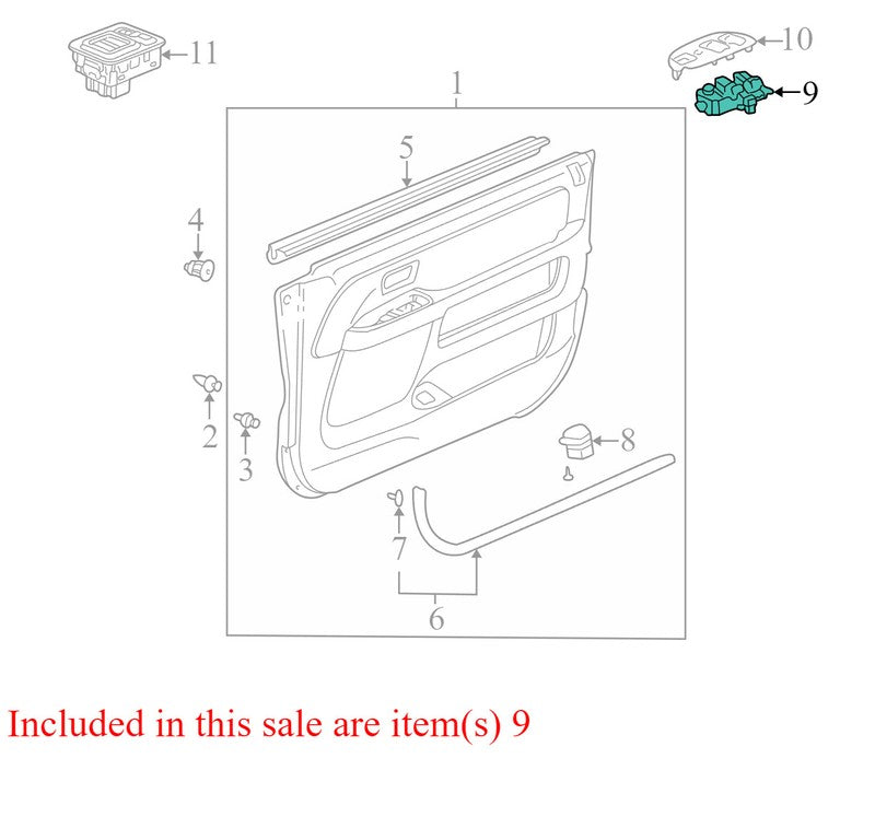 35760S5A003ZA 2002-2006 Honda CR-V Passenger FR Door Window Switch Used OEM 35760S5A003ZA 