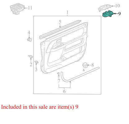 35760S5A003ZA 2002-2006 Honda CR-V Passenger FR Door Window Switch Used OEM 35760S5A003ZA 