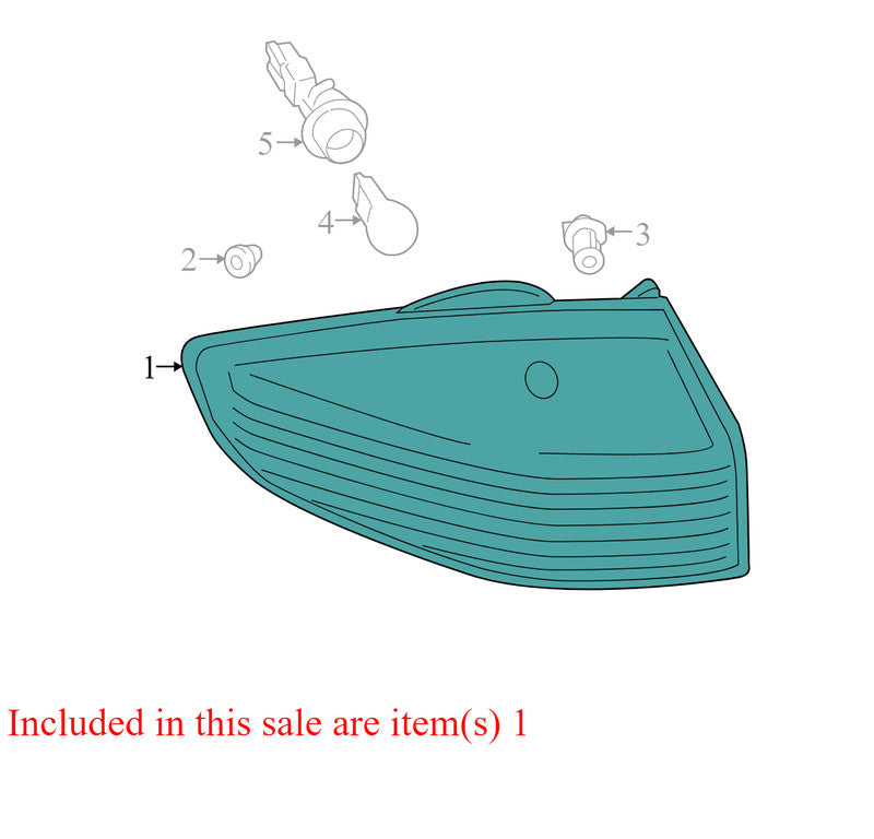 D2BZ13404B 2011-2019 Ford Fiesta Passenger Rear RR Tail Light Used OEM B2BB13404