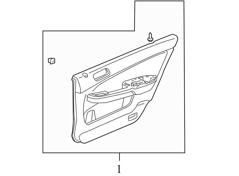 83750SDAA12057 2002-2008 Accord Rear Rear Left Interior Door Panel Used OEM 83700S84A02ZA
