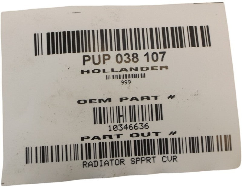 10346636 2006-2011 Chevrolet Impala Radiator Support Cover Upper Shield Used OEM 10346636