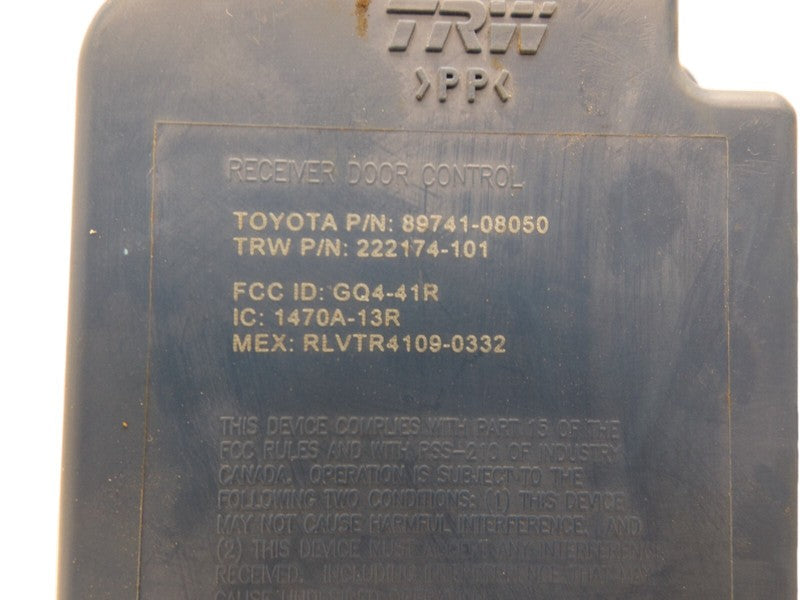89741-08050 2011-2020 Toyota Sienna Receiver Door Control Module Used OEM 89741-08050