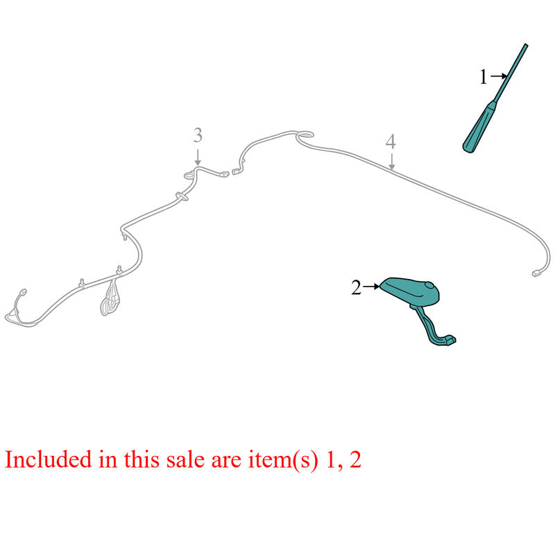 22868913 2010-2017 GMC Terrain Radio Antenna Mast, Radio Antenna Base Used 22868913 OEM
