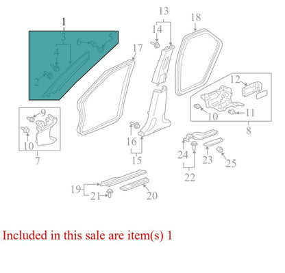 2003-2007 Honda Accord FL A-Pillar Interior Trim Panel Used 84151SDCA21ZB OEM