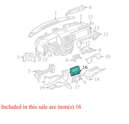 55116506AA 1999-2004 Jeep Grand Cherokee Radio Bezel Used OEM 55116037