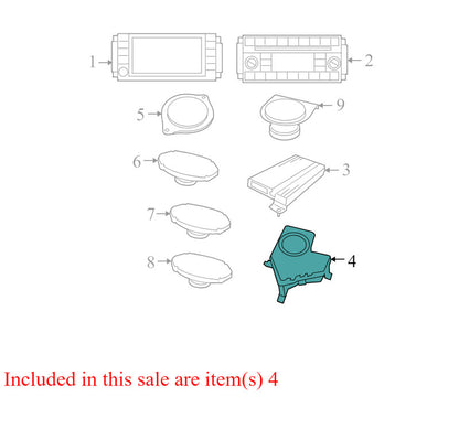5107087AF 2008-2010 Chrysler Town &amp; Country Speaker Subwoofer Assembly Used OEM