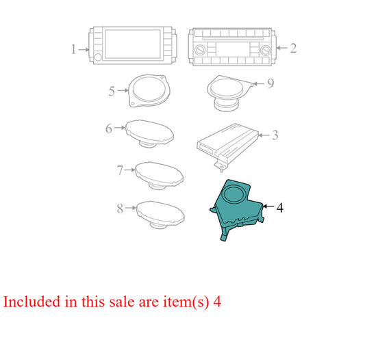 5107087AF 2008-2010 Chrysler Town &amp; Country Speaker Subwoofer Assembly Used OEM