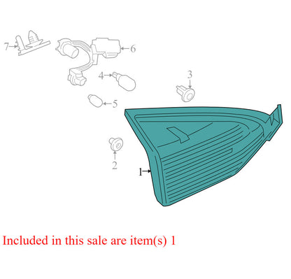 D2BZ13404D 2011-2019 Ford Fiesta Passenger Rear RR Inner Tail Light Used OEM D2BB13A602