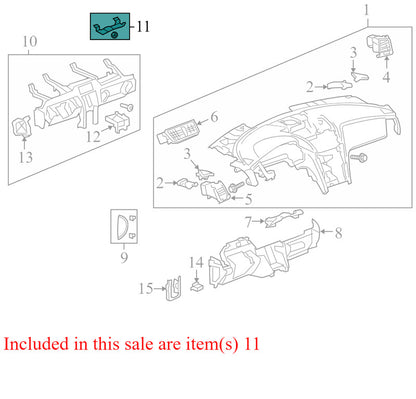 20929982 2009-2012 Chevrolet Traverse Instrument Panel Mounting Bracket Used 20929982 OEM