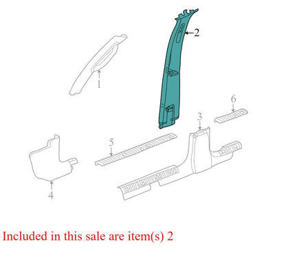 5GE60BD5AM 2002-2007 Jeep Liberty Driver Left Upper B Pillar Trim Used OEM GE61TRMA