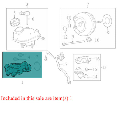 84073180 2012-2016 Chevrolet Cruze  / Verano Brake Master Cylinder 1.4L Used 84073180 OEM