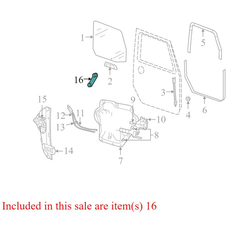 32743JSAE 2009-2012 Dodge Ram Passenger FR Window Crank Handle Used FW80PX9 