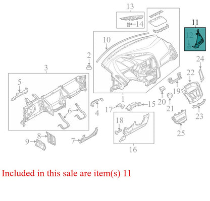 MB51A044C60AB3 2012-2018 Ford Focus FR Instrument Panel Side Cover Used CV6Z58044C61AB OEM