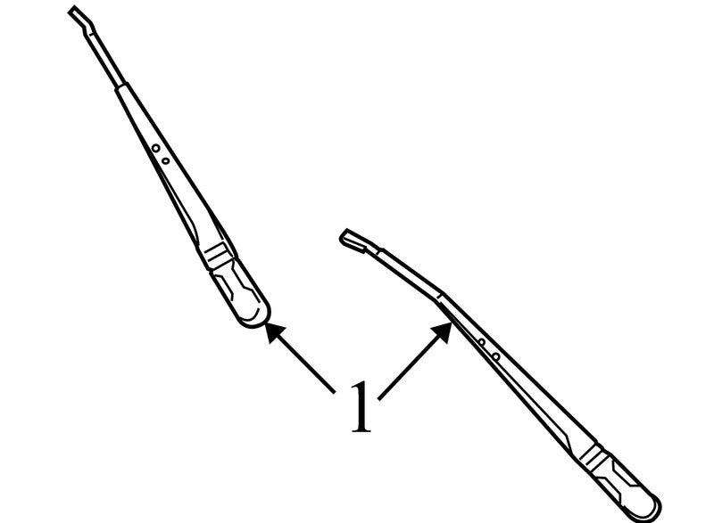 5L2Z17526AB 2006-2010 Mercury Mountaineer Windshield Wiper Arm Set Of 2 Used OEM 5L2Z17526AB