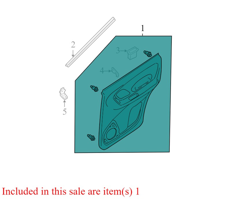2002-2007 Ford Escape Passenger Rear Right Door Trim Panel Used OEM 3L8Z7827406