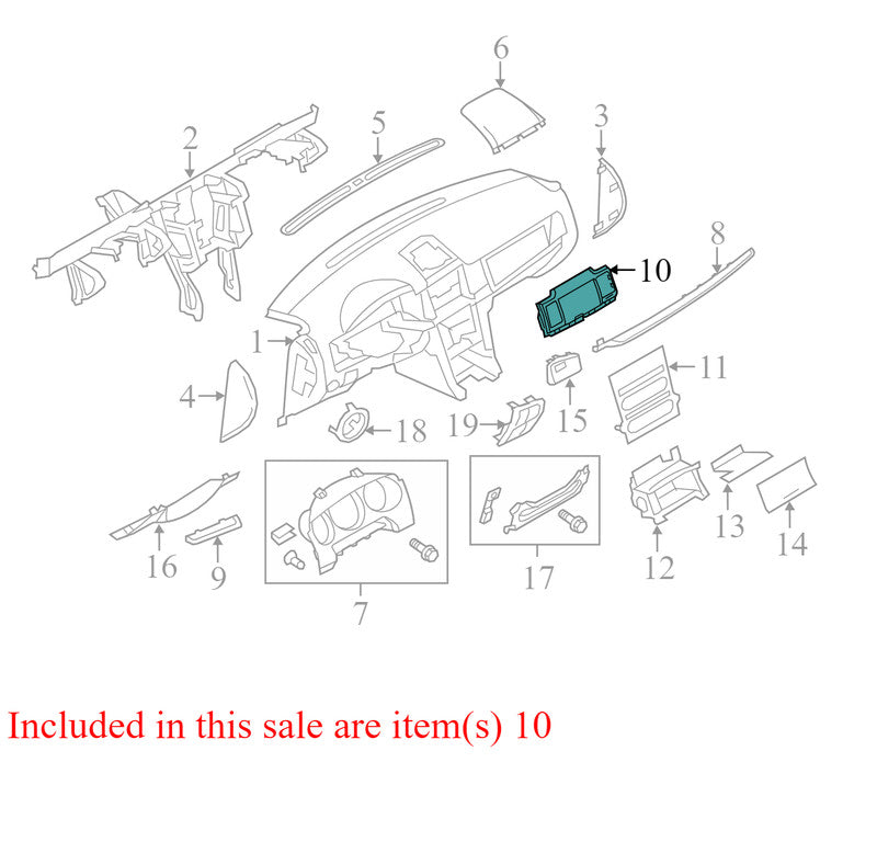 AH635404302 2010-2012 Lincoln MKZ Radio Bezel Trim Panel Used OEM AH635404302