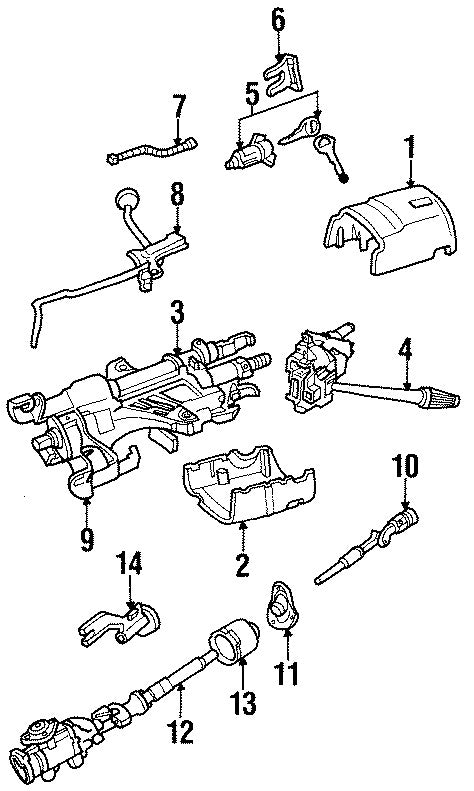 ZZM160220 1995-1997 Mazda B3000 Steering Column Used ZZM160220 OEM