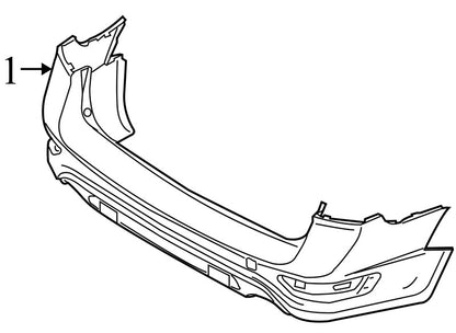30764502 2010-2016 Volvo XC70 Rear Bumper Cover Used OEM 30764502