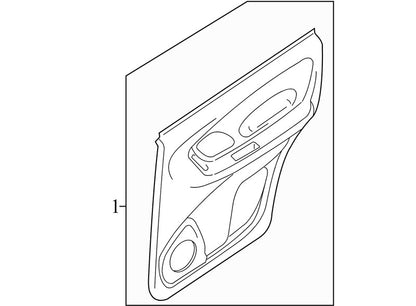AL84782707 2008-2010 Ford Escape Passenger RL Door Interior Trim Panel Used 8L8Z7827406AA