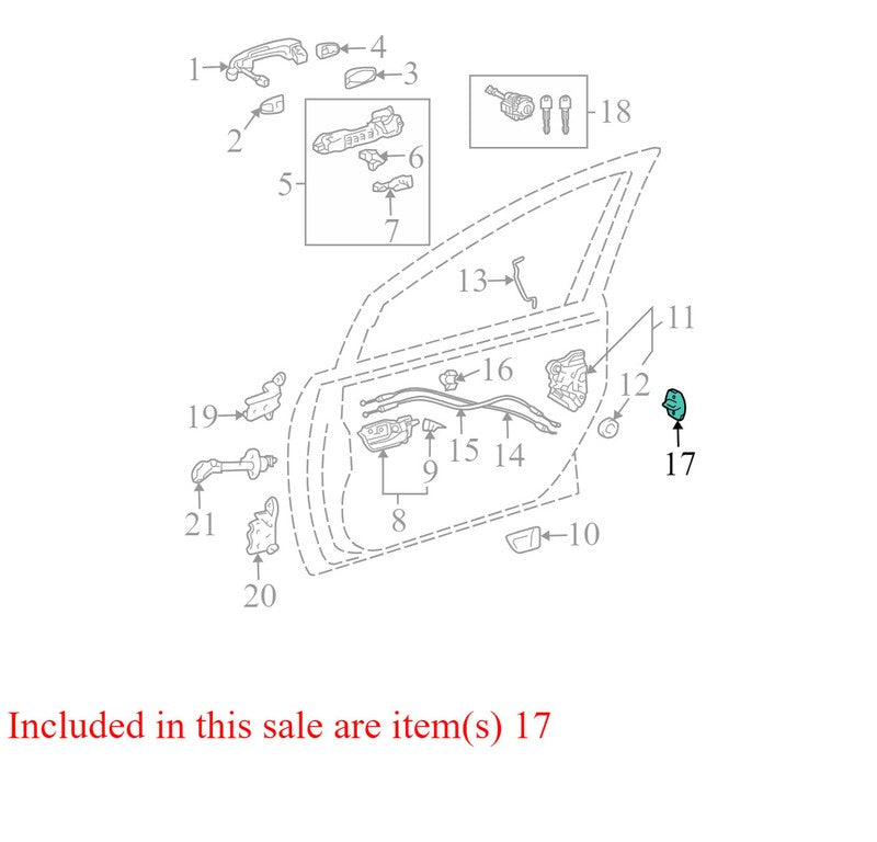69410AA030 2004-2009 Toyota Prius Door Lock Striker Plate Used OEM 69410AA030