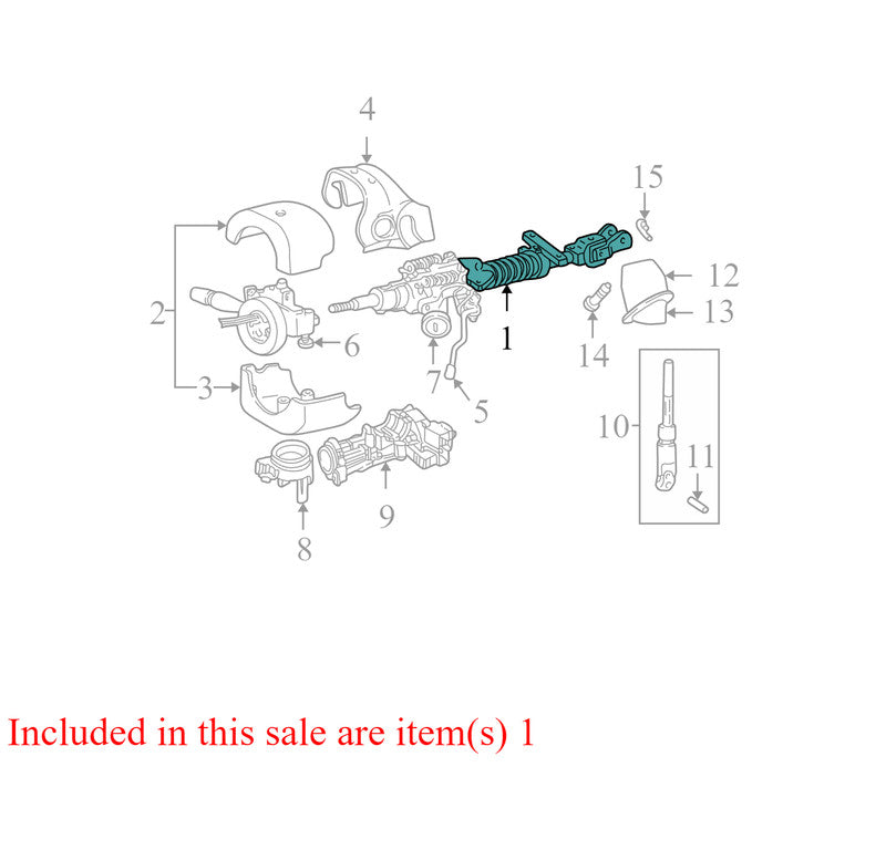 4680500AA 2001-2007 Chrysler Town &amp; Country Steering Column Assembly Used OEM