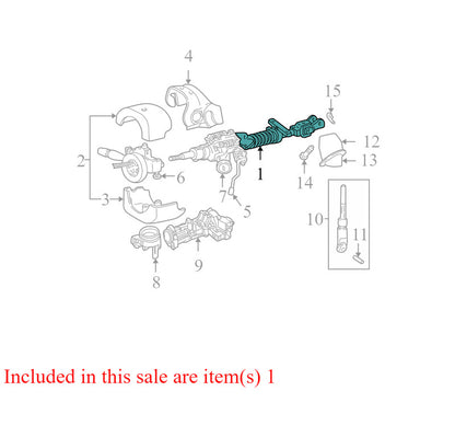 4680500AA 2001-2007 Chrysler Town &amp; Country Steering Column Assembly Used OEM