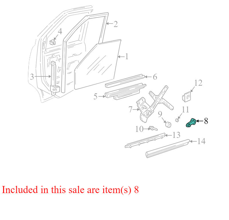 15588093 1997-2008 GMC Safari Window Crank Handle Used OEM 1558809