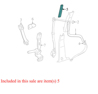 1L2Z78602B82AA 2006-2010 Mercury Mountaineer Driver FL Seat Belt Height Adjuster Used OEM