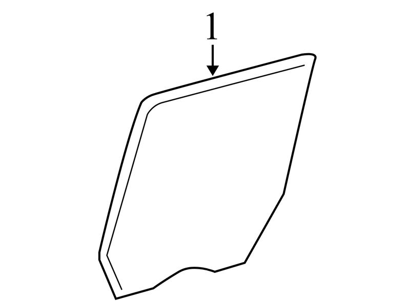 DD10467YPN 2004-2008 F-150 Super Cab Driver Rear Left Door Glass Used DD10467YPN OEM