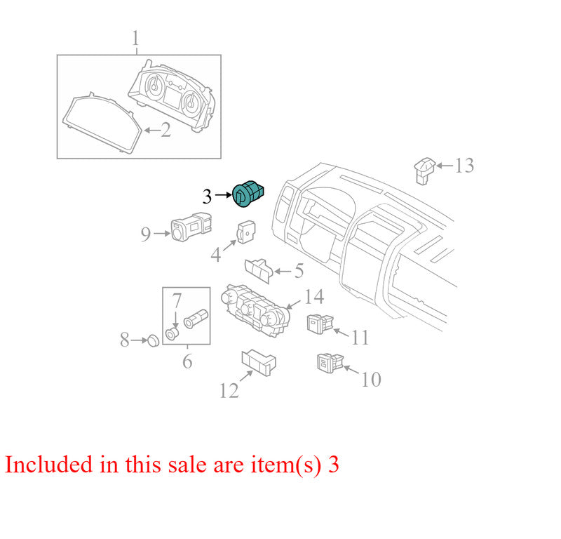 8L8Z11654AA 2008-2012 Ford Escape Dashboard Headlight Switch Used 8L8Z11654AA