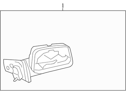 AT4317683BB58VJ 2009-2010 Ford Edge Driver FL Door Mirror Used AT4317683BB58VJ OEM