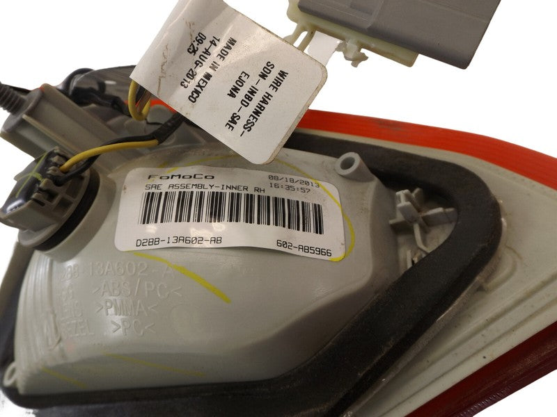 D2BZ13404D 2011-2019 Ford Fiesta Passenger Rear RR Inner Tail Light Used OEM D2BB13A602