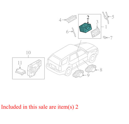 8L8T19C108AL 2008-2012 Mercury Mariner Audio Radio Control Unit Used 8L8Z18806D OEM