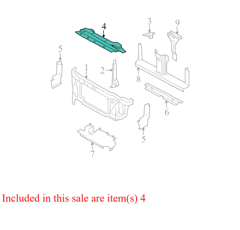 2L1Z19E525AA 2003-2006 Ford Expedition Radiator Support Air Deflector Used OEM 2L1Z19E525AA 