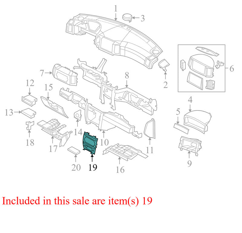 X35008106TJ 2005-2007 Jeep Grand Cherokee HVAC Heater Control Switch Bezel X35008106TJ OEM