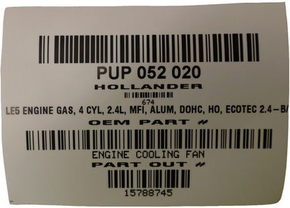 15788745 2005-2010 Pontiac G6 Engine Cooling Fan Assembly Used OEM 15788745