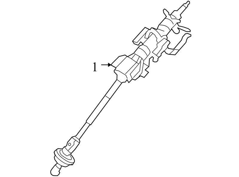 9T4Z3524A 2007-2010 Ford Edge Steering Column Used 9T4Z3524A OEM