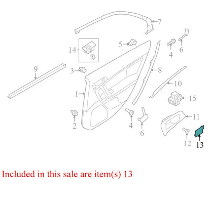 9H6Z5424056BA 2010-2012 Lincoln MKZ Rear Right Interior Door Handle Bezel Used 9H6Z5424056BA