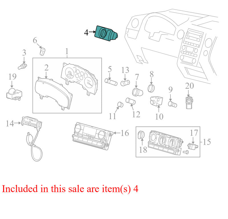 7L3Z11654DD 2004-2008 Ford F-150 Headlight Switch Used 7L3Z11654DD OEM
