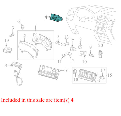 7L3Z11654DD 2004-2008 Ford F-150 Headlight Switch Used 7L3Z11654DD OEM