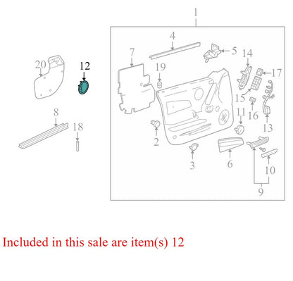 10375937 2004-2008 Pontiac Grand Prix Passenger Rear RR Interior Door Handle Bezel Used