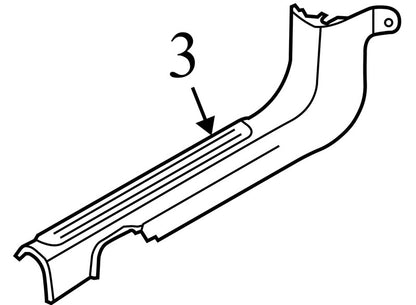96649831 2004-2008 Chevrolet Aveo Passenger RH Door Sill Trim Used OEM 96392153