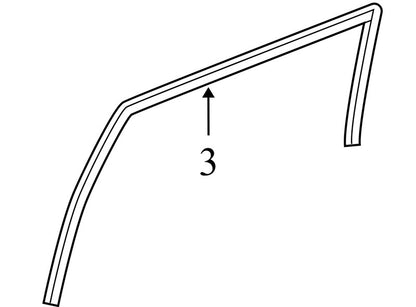 5102342AC 2004-2008 Chrysler Pacifica Driver Rear RL Window Channel Used OEM 5102342AC 