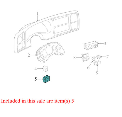 15755595 1999-2006 GMC Sierra 1500 Headlight Switch Assembly Used OEM 15755595