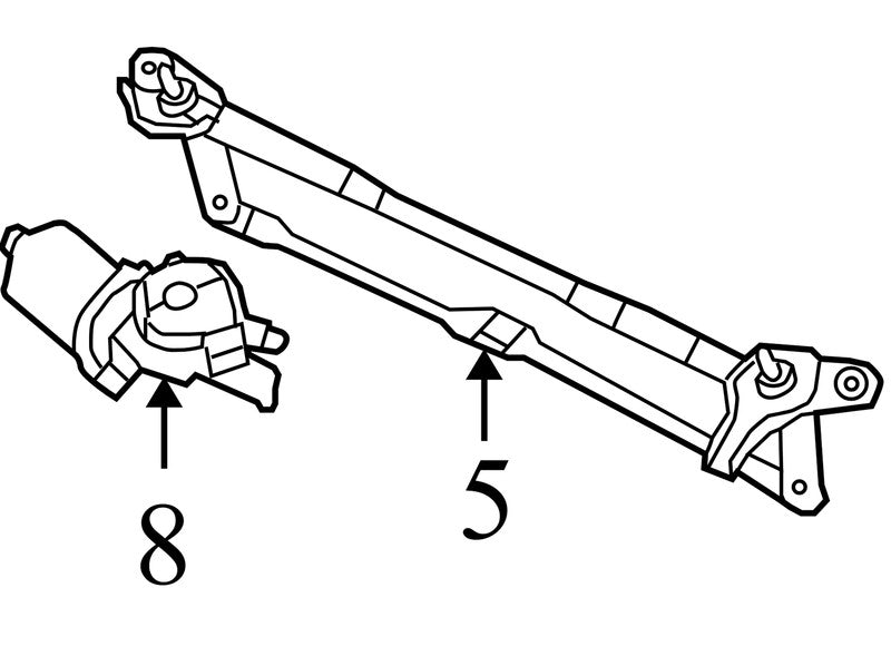 981503K000 2006-2010 Hyundai Sonata Windshield Wiper Motor W/ Linkage Used  981503K000 OEM