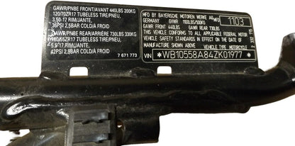 2002-2005 BMW K1200GT  Rear Sub Frame