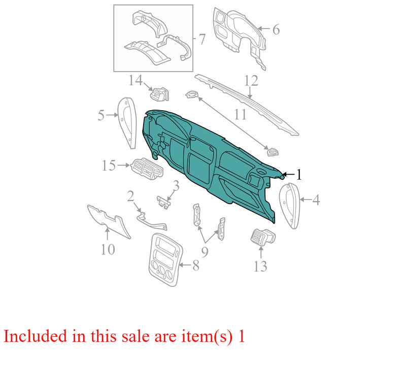 3L2Z7804320DAC 2002-2005 Ford Explorer Dashboard Panel Assembly Used 3L2Z7804320DAC OEM