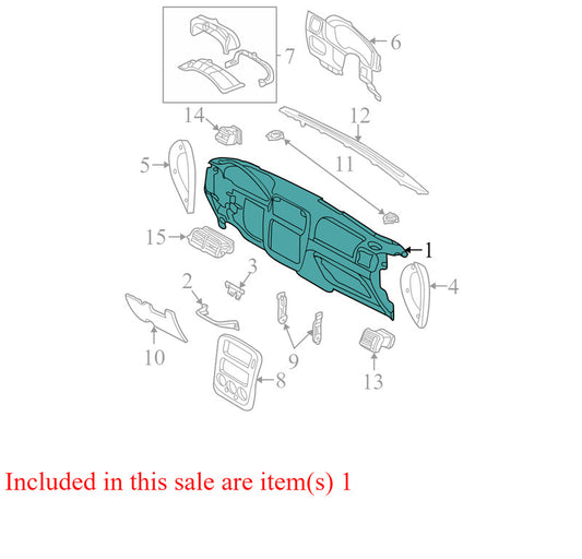 3L2Z7804320DAC 2002-2005 Ford Explorer Dashboard Panel Assembly Used 3L2Z7804320DAC OEM