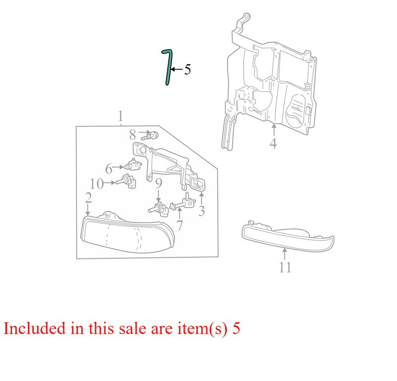 15845413 1999-2006 GMC Sierra 1500 Headlight Mounting Pin Set Of 2 Used OEM 15845413