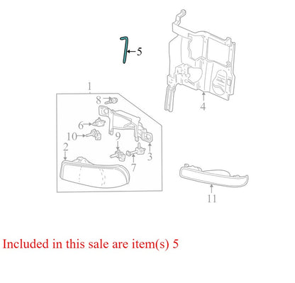 15845413 1999-2006 GMC Sierra 1500 Headlight Mounting Pin Set Of 2 Used OEM 15845413